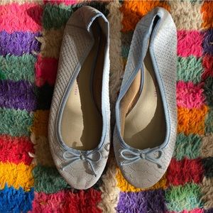 Gap Leather Baby Blue Ballet Flats